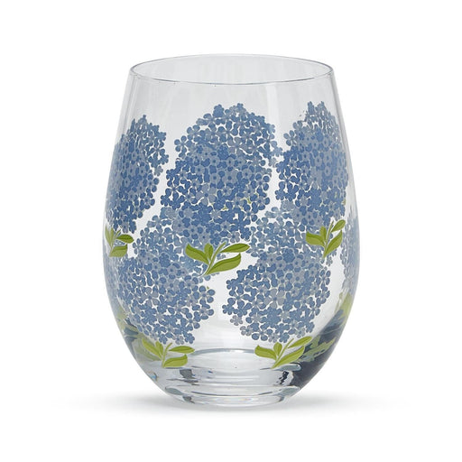 Hydrangea Stemless Wine Glass Wine Glass Two's Company 