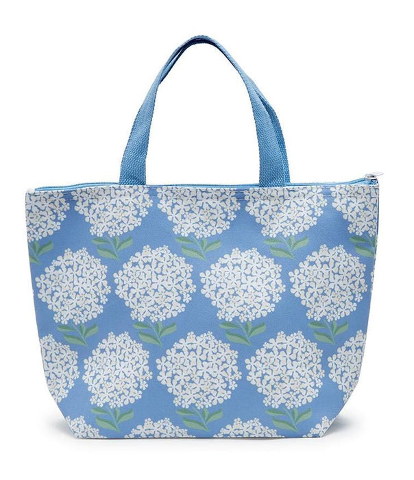 Hydrangea Thermal Lunch Tote Bag Cooler Bag Two's Company Blue with White 