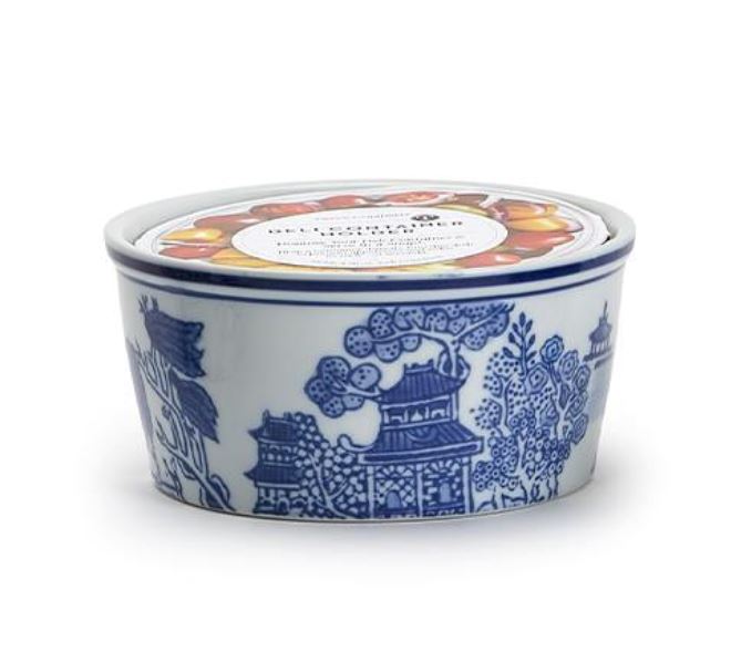 Incognito 8 oz. Chinoiserie Deli Container Holders Serving Pieces Two's Company Blue Willow 
