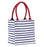 Itsy Bitsy Gift Bag - Bateau Stripe Navy Wrapping Paper Rock Flower Paper 