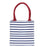 Itsy Bitsy Gift Bag - Bateau Stripe Navy Wrapping Paper Rock Flower Paper 