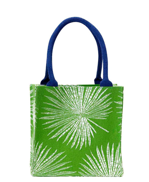 Itsy Bitsy Gift Bag - Green Palm Wrapping Paper Rock Flower Paper 