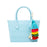 Jelly Weave Tote Bag Bags and Totes Tiny Treats and Zomi Gems Sky Blue 
