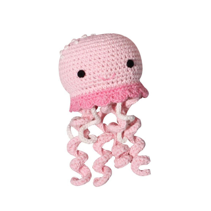 Jellyfish Hand Crochet Rattle Rattle Zubels 