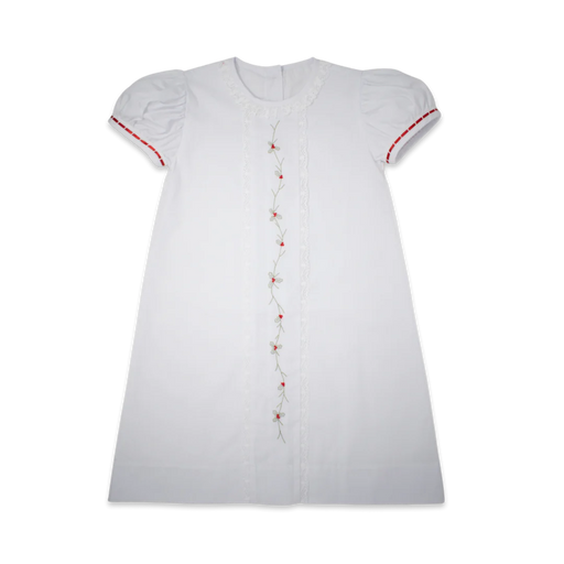 Josie Dress - White and Red Baby Gown Lullaby Set 