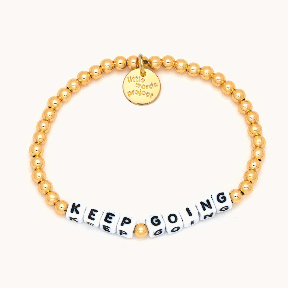 Keep Going Gold Plated Bracelet Bracelet Little Words Project 