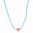 Kids 14" Mint Seed Bead Necklace with Heart Necklace Jane Marie 