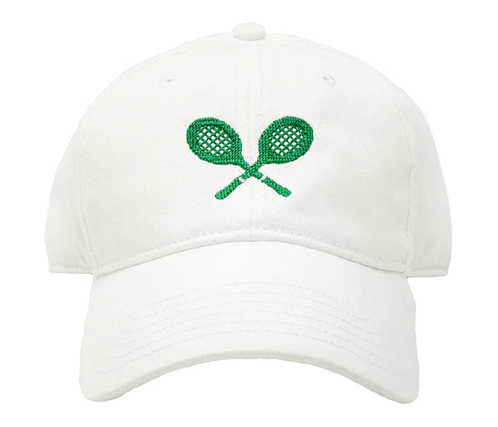 Kid's Needlepoint Hat - Tennis Racquets Hats Harding Lane 