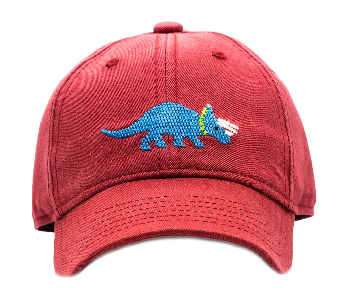 Kid's Needlepoint Hat - Triceratops Hats Harding Lane 