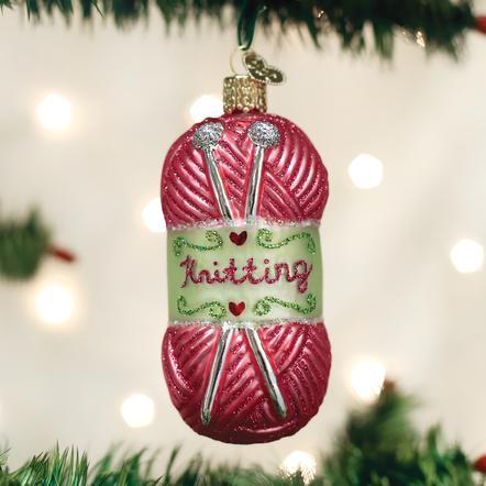 Knitting Yarn Ornament Ornament Old World Country 