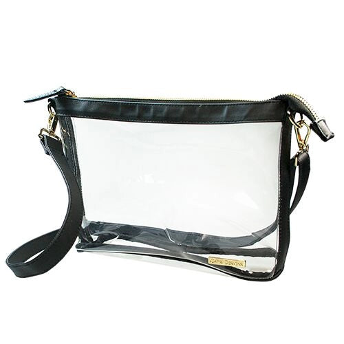 Large Black Clear Crossbody Bag Clear Bag Capri Designs 