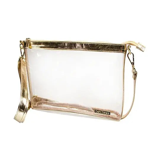 Gold clear purse sales