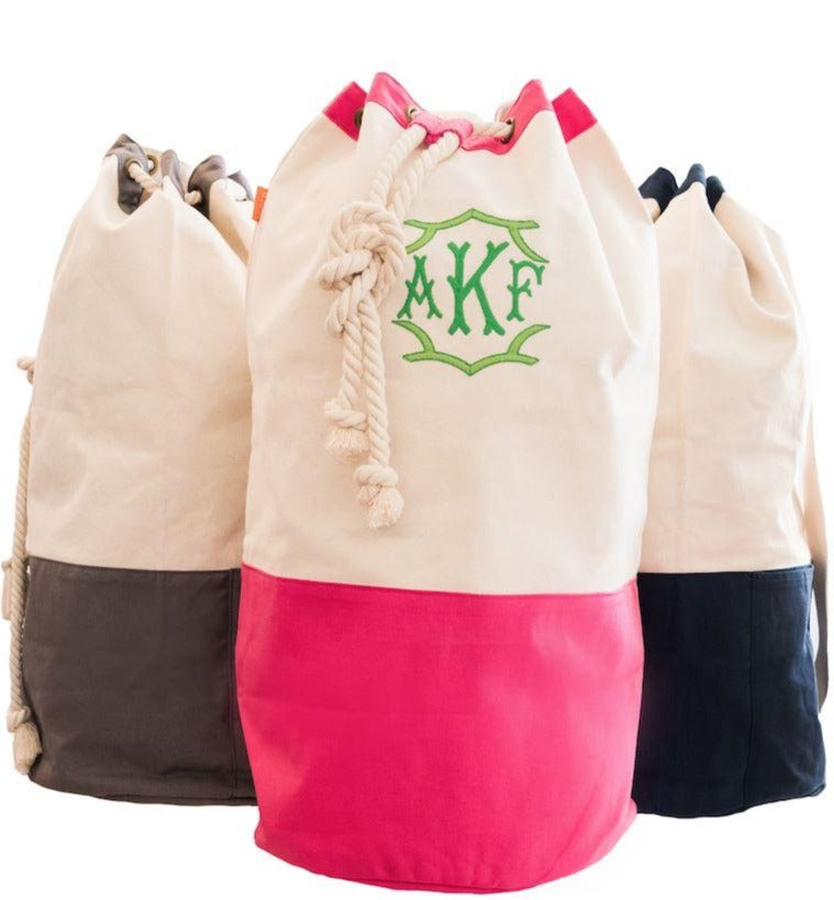 Monogrammed Laundry Bag Personalized Laundry Bag Canvas 
