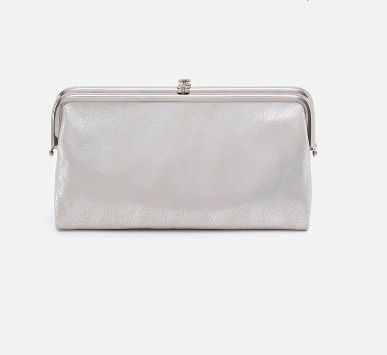 Lauren Wallet Bags and Totes Hobo Metallic Silver 