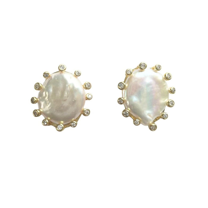 Lexi Mother of Pearl Stud Earrings Earrings Lisi Lerch 