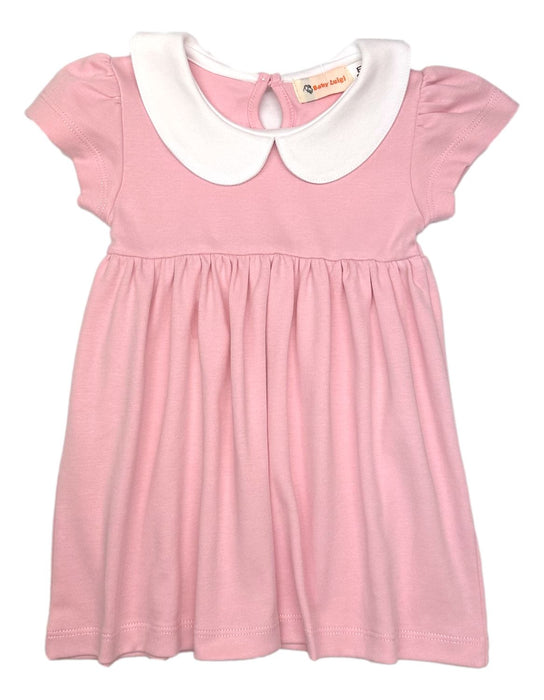 Light Pink Collared Knit Dress Dress Luigi 