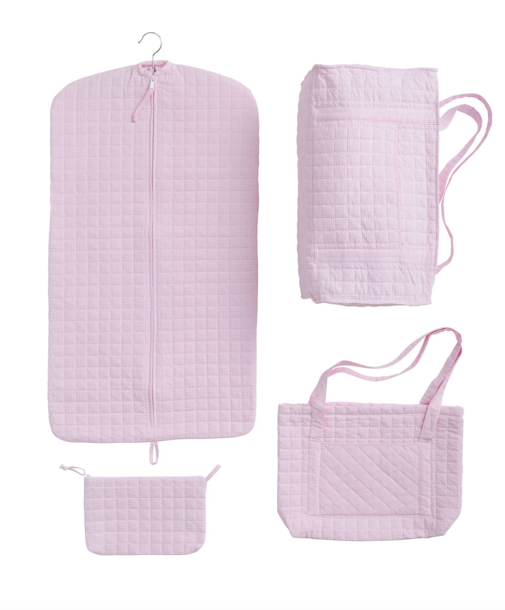 Quilted Luggage- Light Pink Tote – Ellie B. Children's Boutique