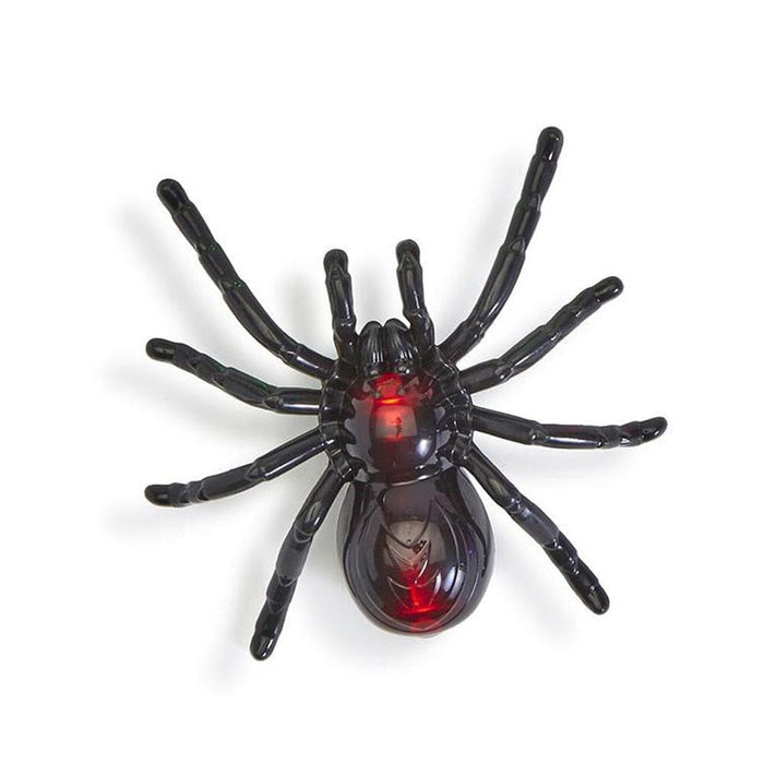 Light Up Stick On Spiders Activity Toy Two's Company Black 