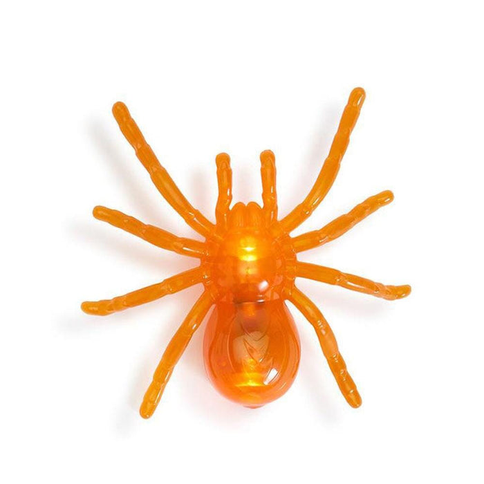 Light Up Stick On Spiders Activity Toy Two's Company Orange 