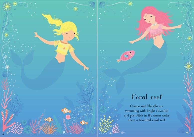 Little Sticker Dolly Dressing - Mermaids Book Usborne 