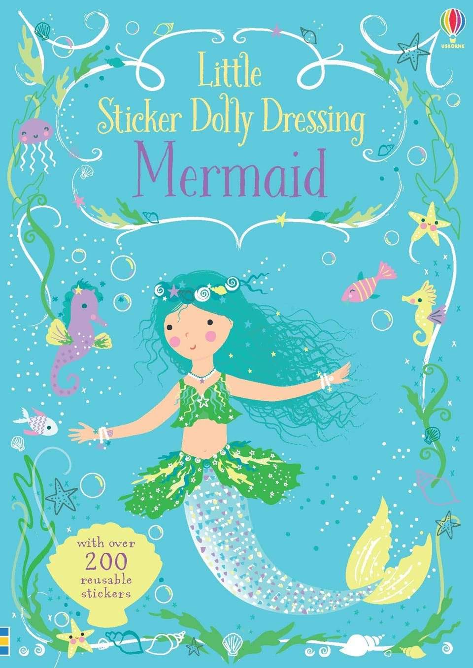 Little Sticker Dolly Dressing - Mermaids Book Usborne 