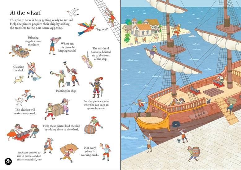 Little Transfers Book - Pirates Book Usborne 