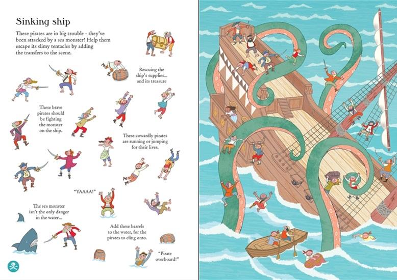 Little Transfers Book - Pirates Book Usborne 