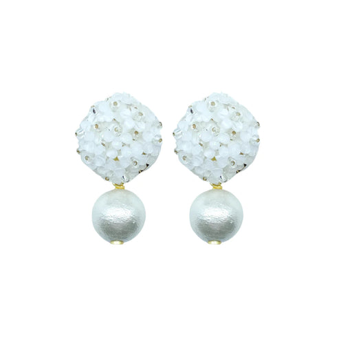 Liz Cotton Pearl White Earrings Earrings M Donohue 
