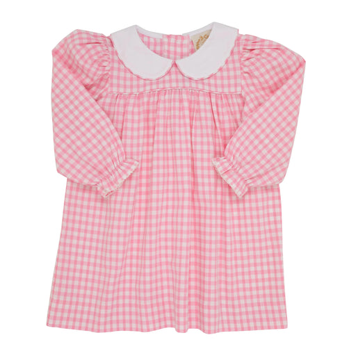 Long Sleeve Maerin Fitz Frock - Hamptons Hot Pink Gingham Dress Beaufort Bonnet 