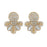 Love Stud Earrings - Gold/White Earrings Beth Ladd 
