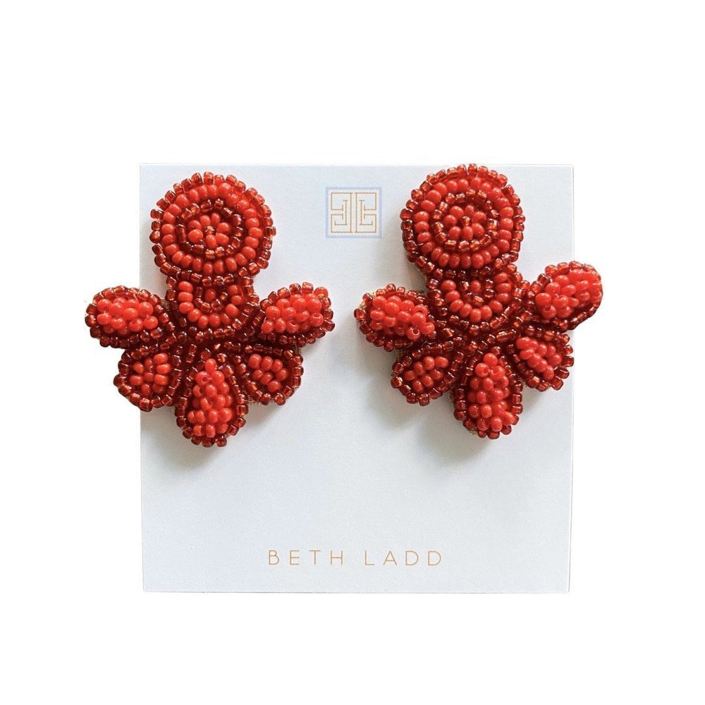 Love Stud Earrings in Red Earrings Beth Ladd 