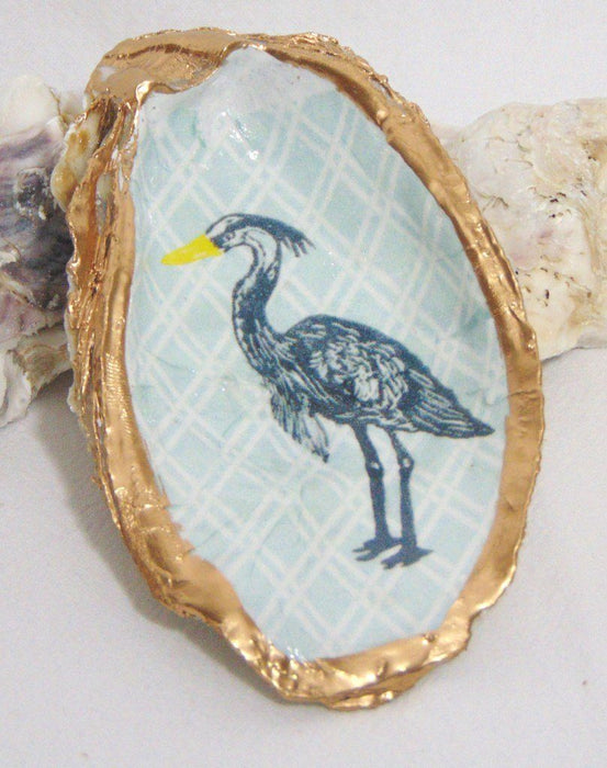 Low Country Oyster Shell Ring Dish Oyster Dish Low Country Linens Heron 