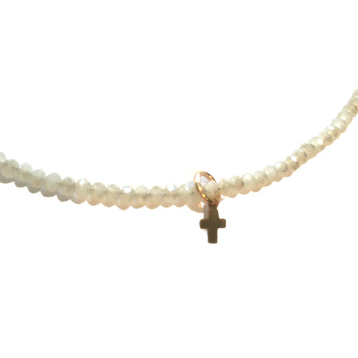 Luxe Cross on Winter White Necklace Necklace Erin Gray 