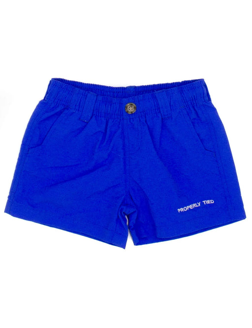 Mallard Shorts - Royal Blue Boy Shorts Properly Tied 