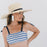Mariam Wide Brimmed Palm Fringe Hat Hat Sunshine Tienda 