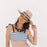 Marina Grey and Navy Crochet Palm Hat Hat Sunshine Tienda 