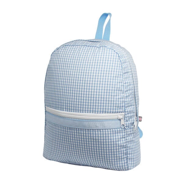 Medium Backpack Backpacks Mint Blue Gingham 