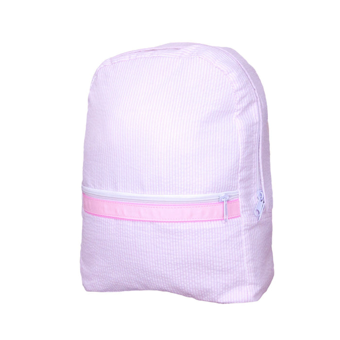 Medium Backpack Backpacks OhMint Light Pink Seersucker