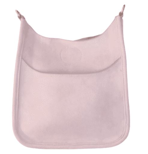 Medium Suede Messenger Bag Bags and Totes Ahdorned Light Pink 