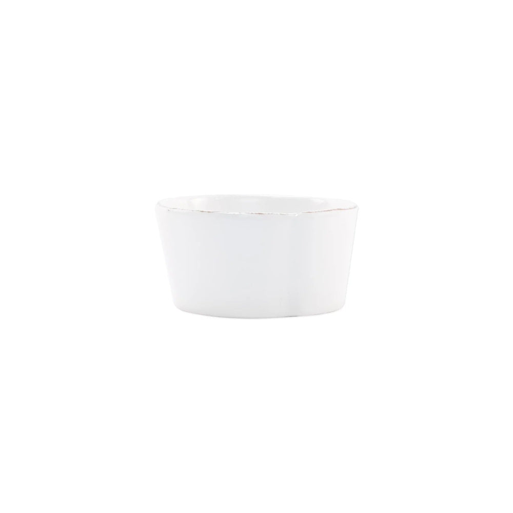 Melamine Lastra White Condiment Bowl Serving Piece Vietri 