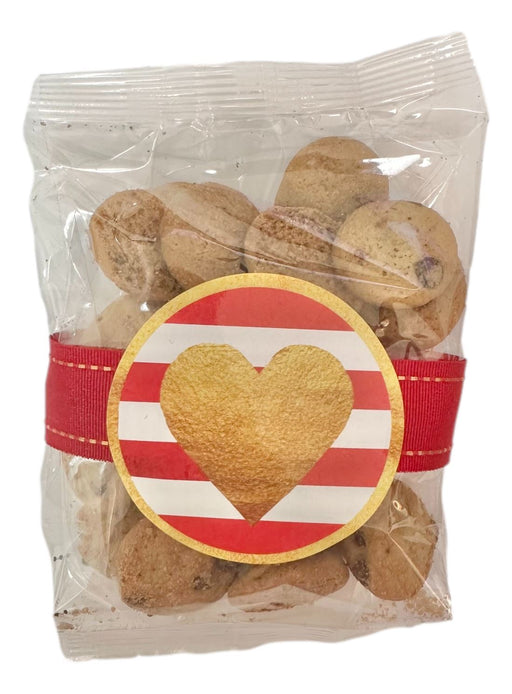 Mini Chocolate Chip Cookies - Gold Heart - 2oz Candy Buckets Oh Sugar 