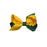 Mini Colorblock Hair Bow Hair Bows WeeOnes Green and Gold 