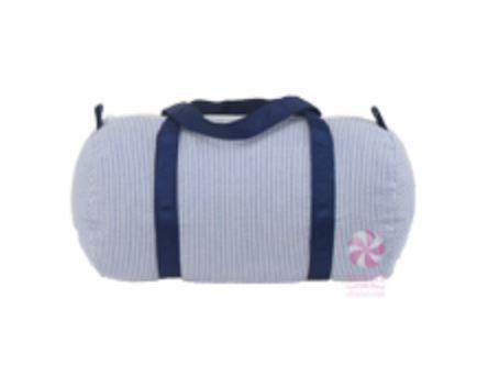 Mini Seersucker Duffle Bags and Totes Mint Navy 