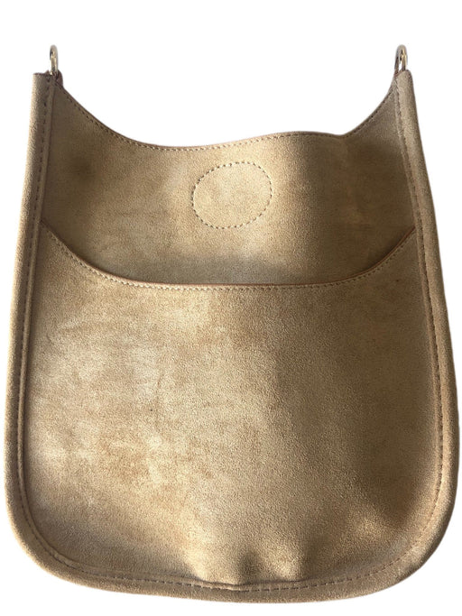Mini Suede Messenger Bag Bags and Totes Ahdorned Camel 