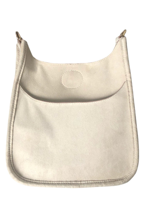 Mini Suede Messenger Bag Bags and Totes Ahdorned Cream 