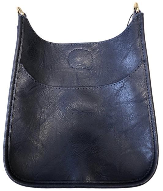 Messenger Handbag Large Navy Crossbody Vegan Leather