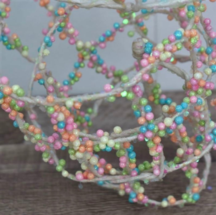 Mixed Candy Dot Wire Grid Ribbon Ornament David Christopher 