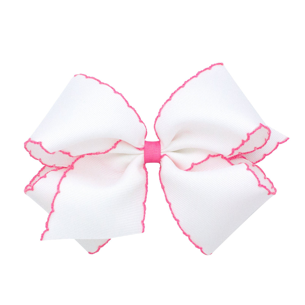 Moonstitch Bow - King Hair Bows WeeOnes Hot Pink 
