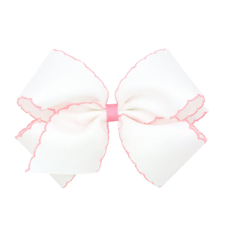 Moonstitch Bow - King Hair Bows WeeOnes Light Pink 