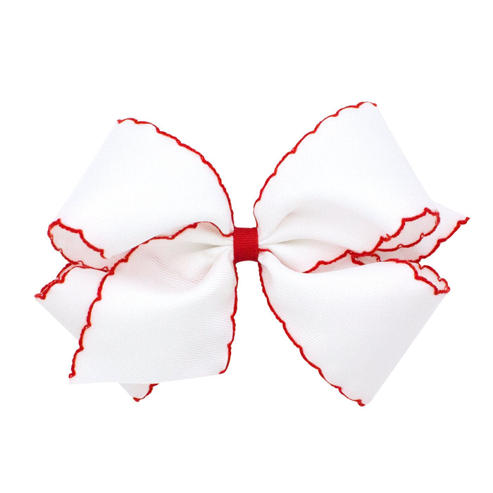 Moonstitch Bow - King Hair Bows WeeOnes Red 
